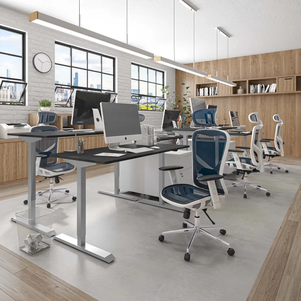 Techni Mobili Adjustable Sit To Stand Desk Black Height Adjustable technimobili