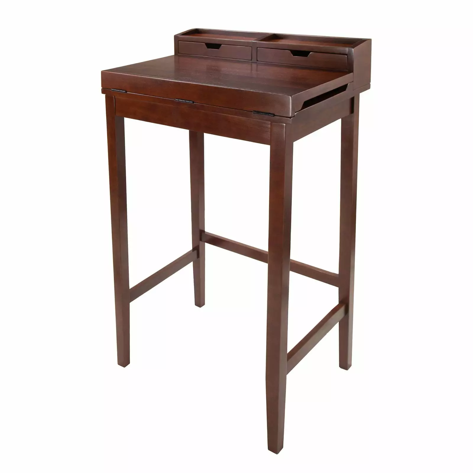 Winsome Wood Brighton Ergonomic High Desk Walnut Finish Standing Desk