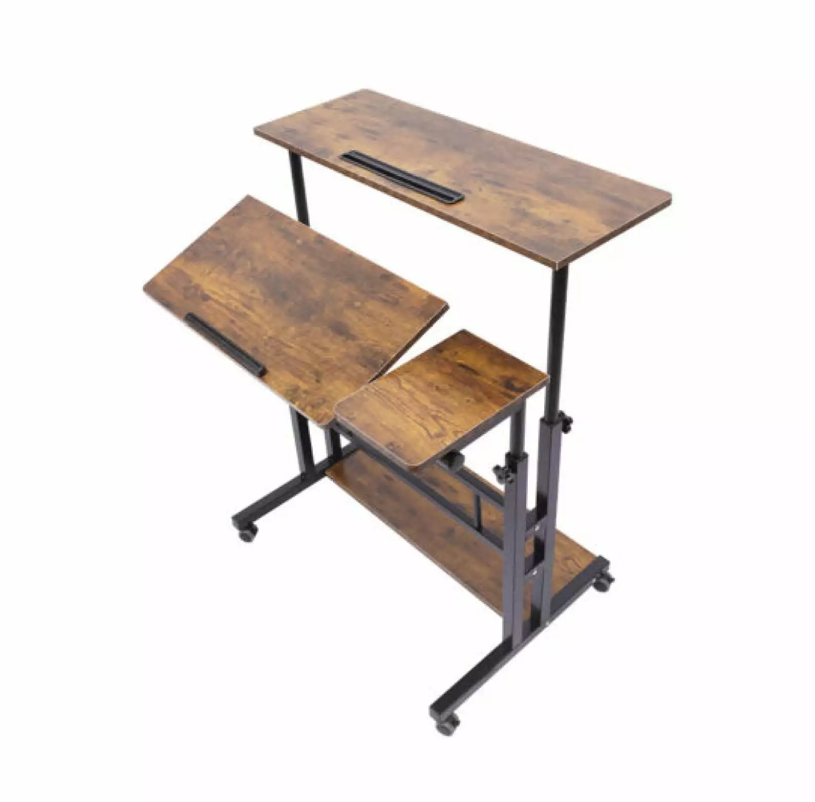 ZHANGHU Mobile Standing Laptop Desk Adjustable Stand Up Computer Table