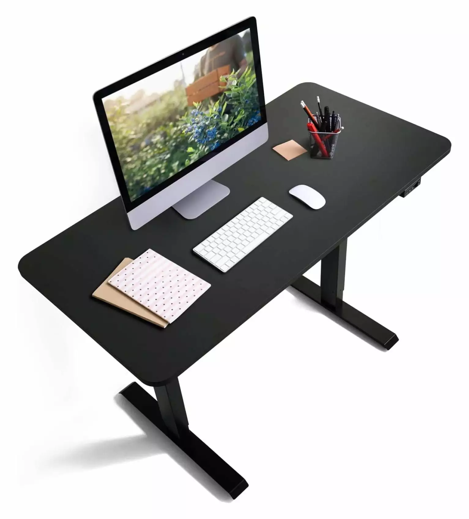 ZHOUB x 24 Inches Whole-Piece Deskboard Electric Standing Computer Desk Memory Control Panel Black