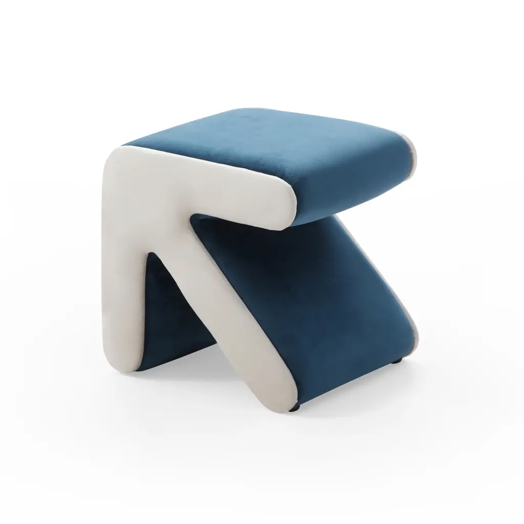 Modern Velvet Upholstered Sofa Stool Kids or Shoe Bench Creative Design aijiafurniture