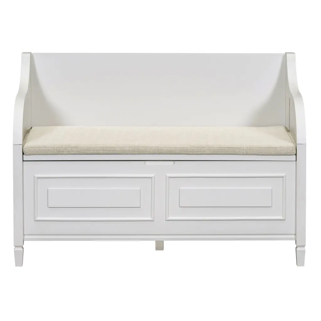 Rustic Style Solid Wood Entryway Multifunctional Storage Bench Seat rnb