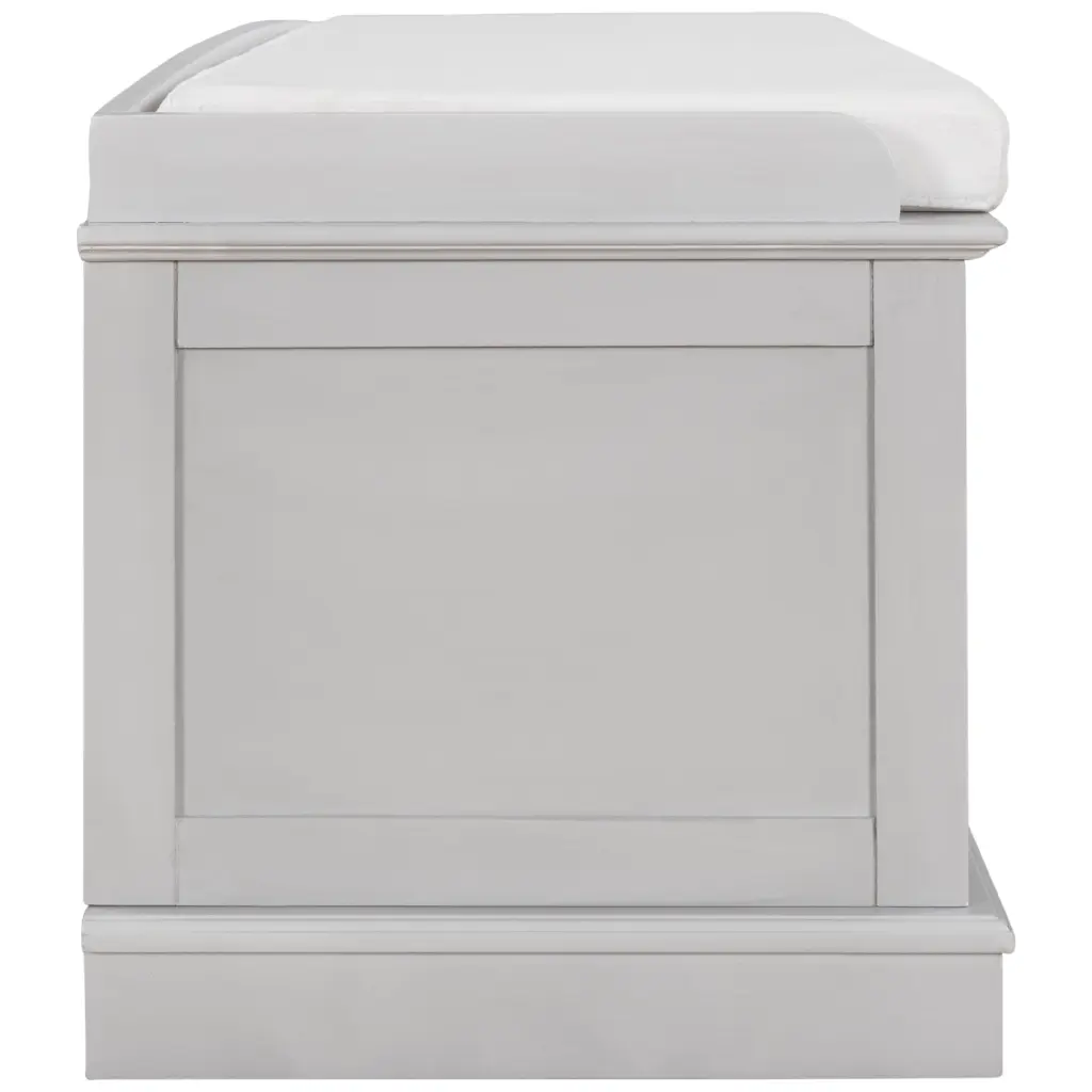 Storage Bench 4 Doors and Adjustable Shelves Shoe Bench Removable Cushion trexm