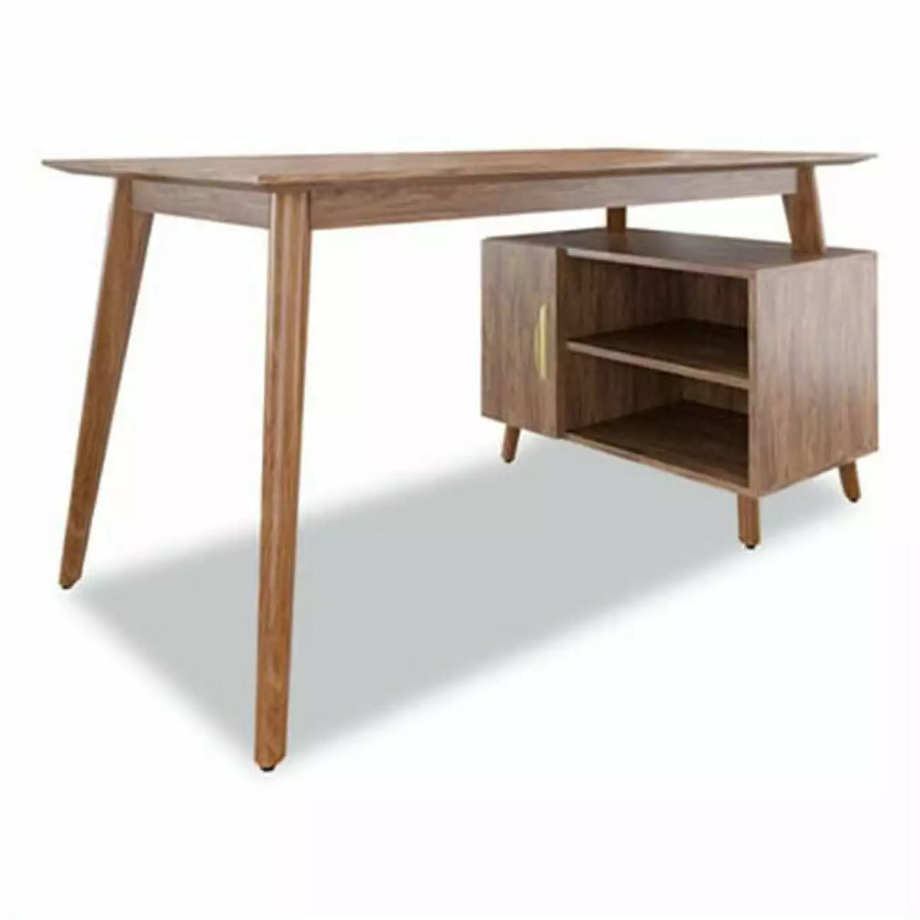 Union & Scale UN59685-CC 60 Wood Mid Mod Storage Desk Espresso