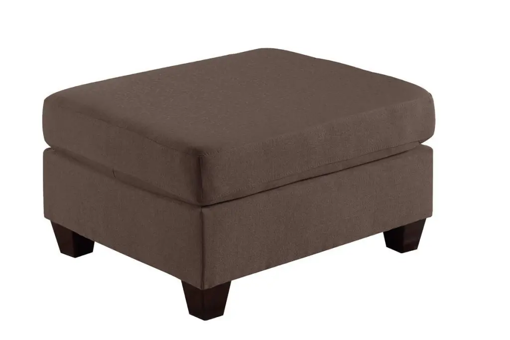 Living Room Furniture Ottoman Black Coffee Linen Like Fabric 1Pc Cushion kanepe