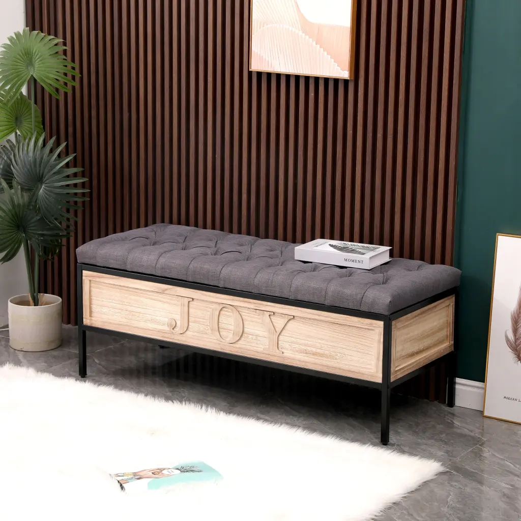 48 Inch Ottoman Storage Bedroom Upholstered Bench yiqiumi furniture