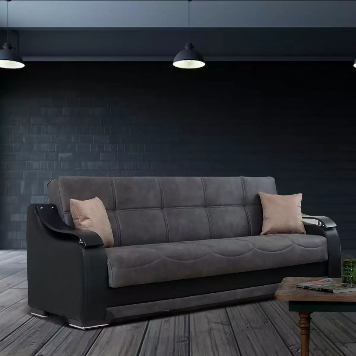 Nicole Gray Sofa Bed Storage Small Spaces Go Green Woods