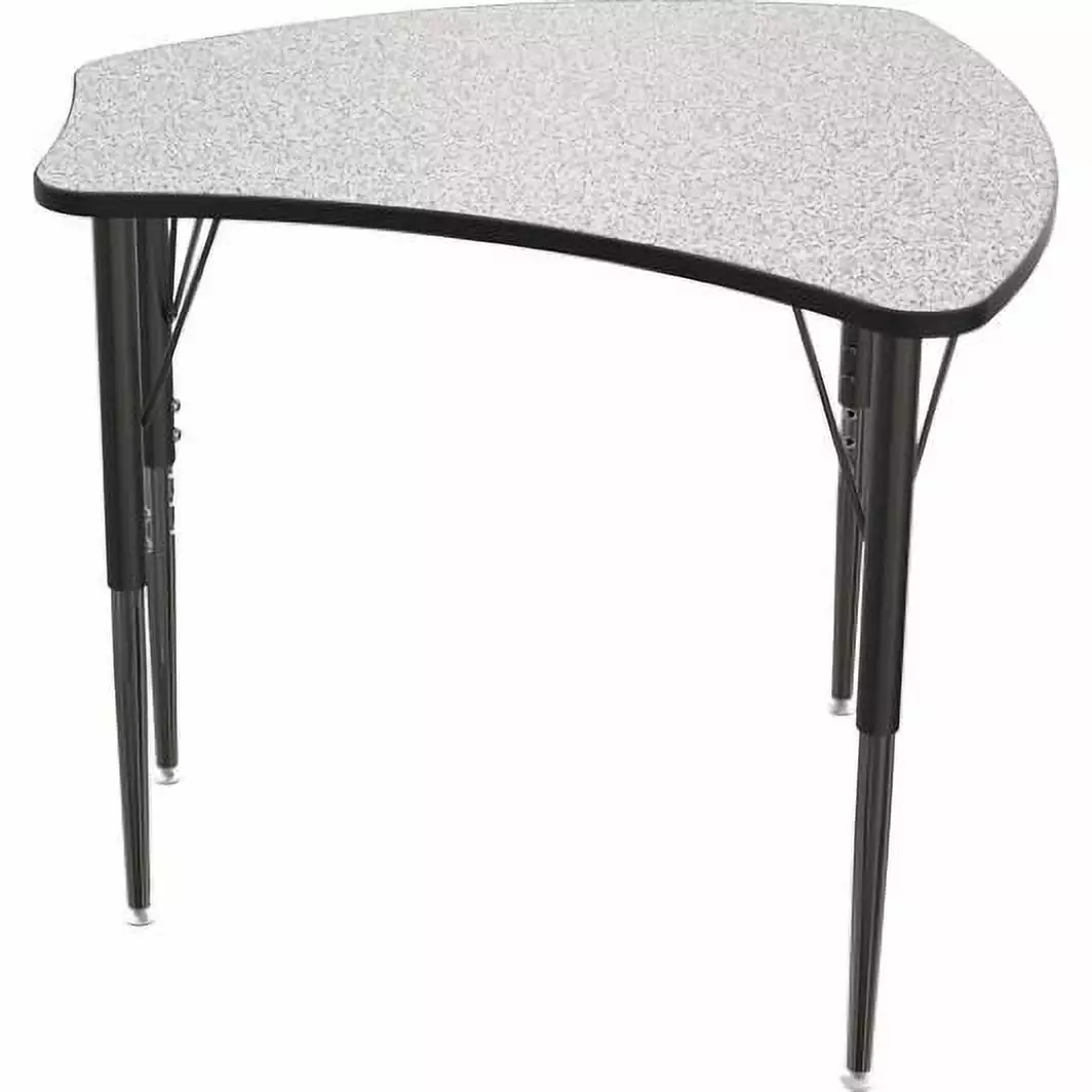BALT Snap Desk Configurable Student Desking - Gray Nebula Top Surface & Black Edgeband - Modular Study Desk