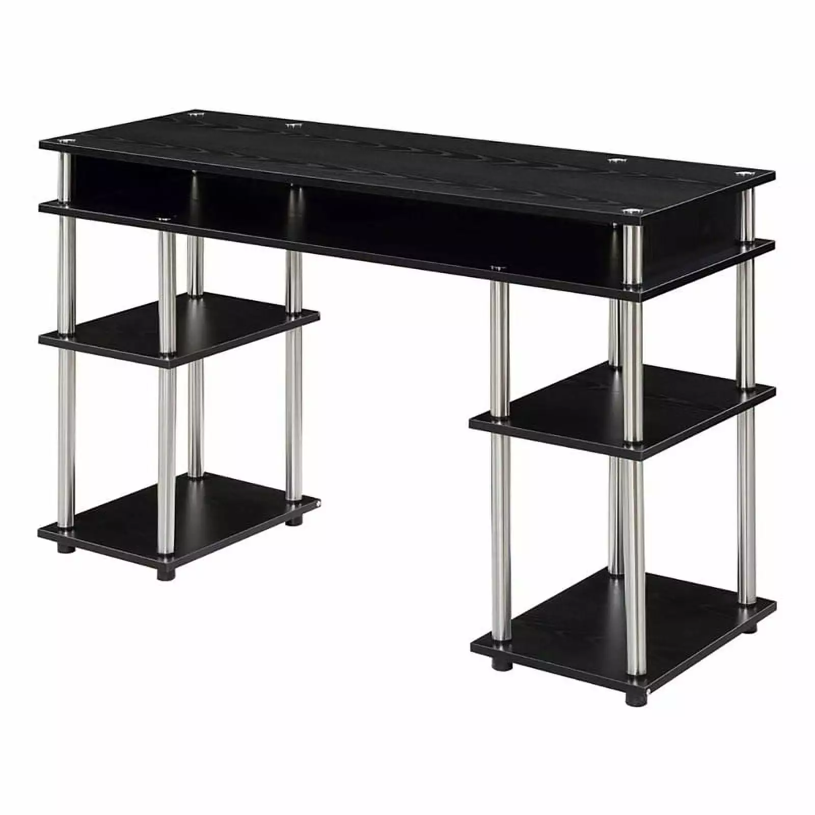 Kingfisher Lane Modern Wood Metal No Tools Student Desk Black