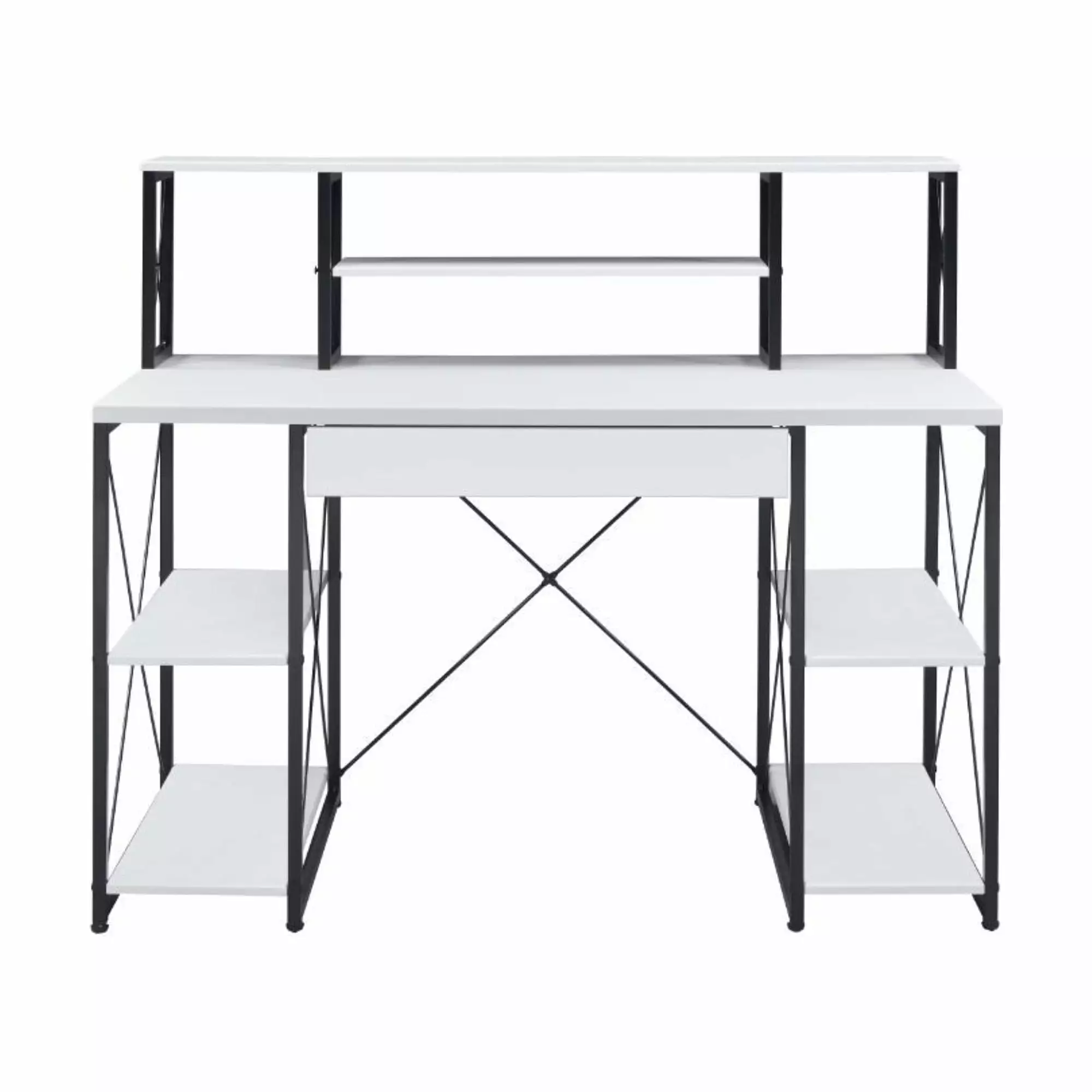 Ergode Music Recording Studio Desk White & Black - Professional Audio Workstation