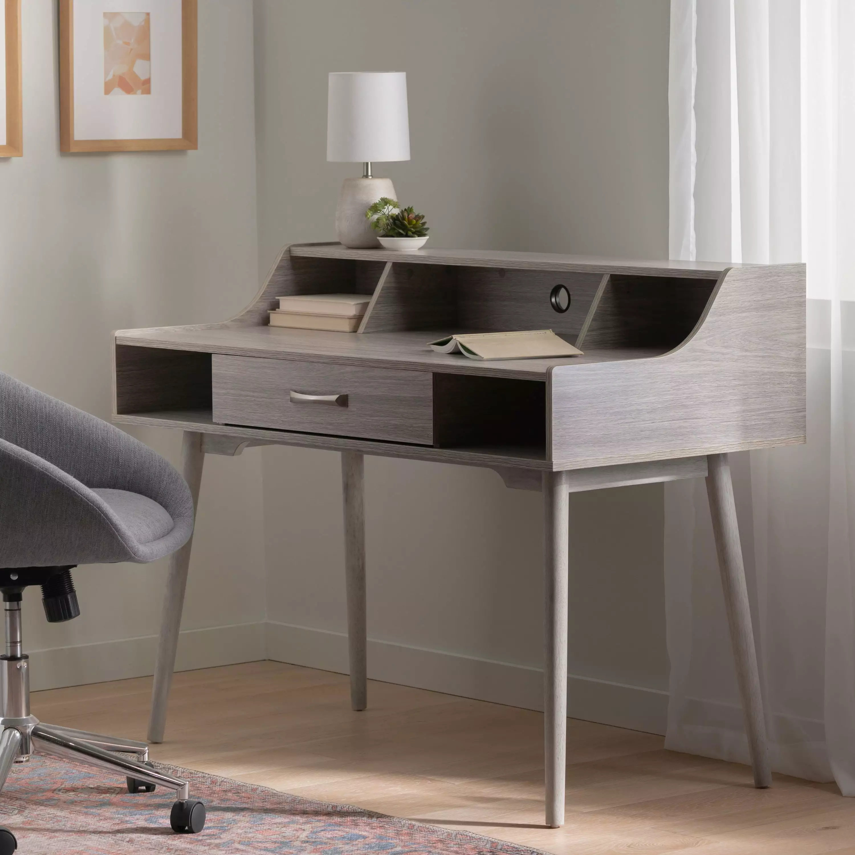STUDY DESK Oak Particle Board Home and Office SMHZ