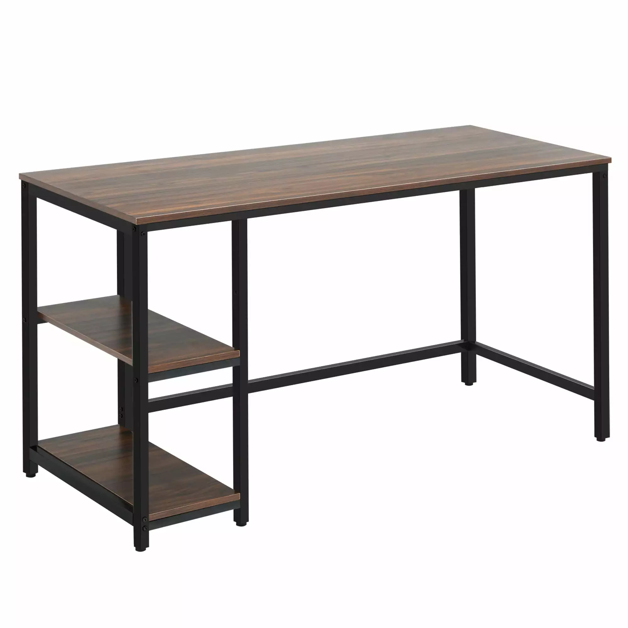 Gymax 55 Coffee Office Study Table Adjustable Shelf