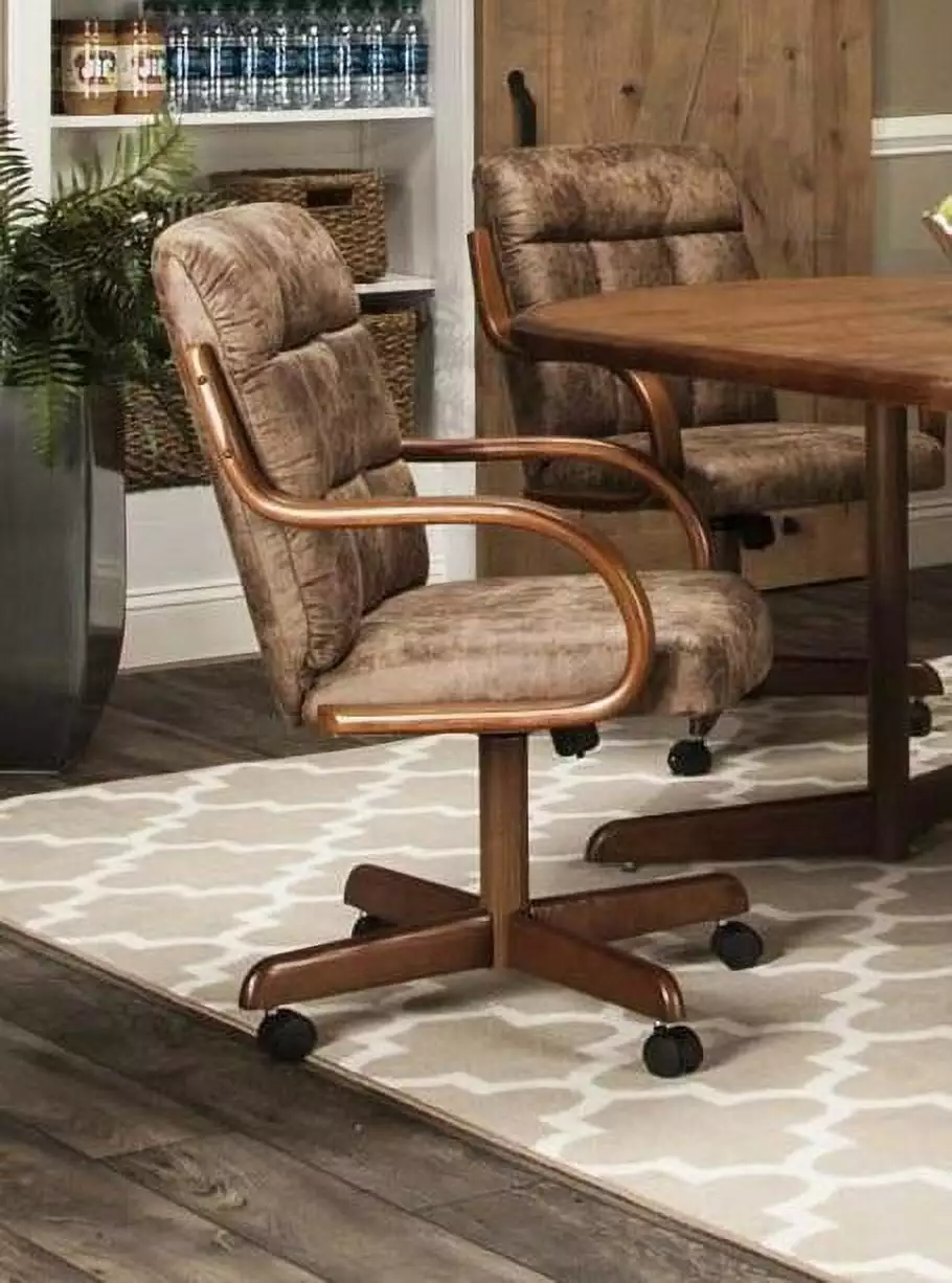 Caster Chair Company Bernard Swivel Tilt Caster Arm Chair Rawhide Microsuede - Office Chair