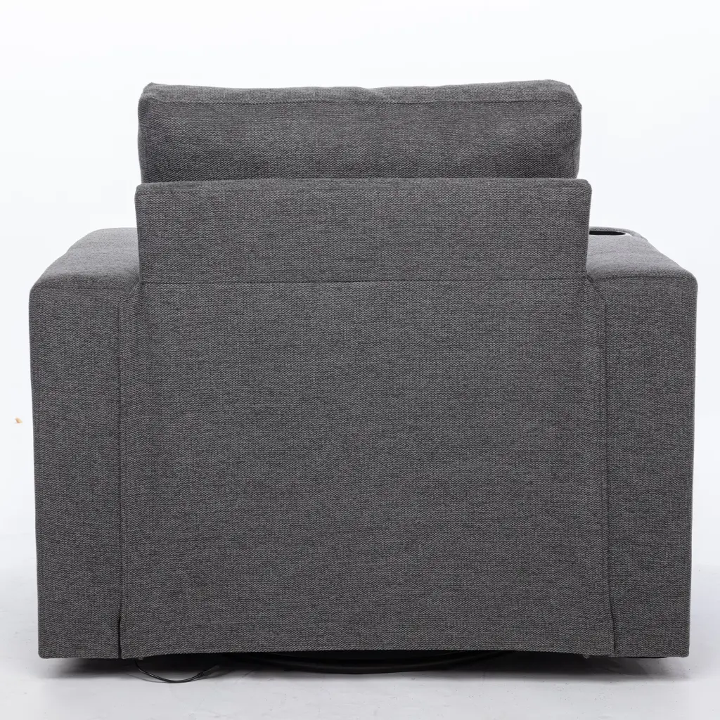 Modern Swivel Accent Sofa Chair, Ergonomic Casual 90 Degree Swivel Single Seater honghai furniture