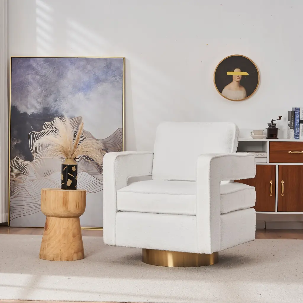 Swivel Barrel Chair Living Room 360 Degree Modern Accent xr-1361