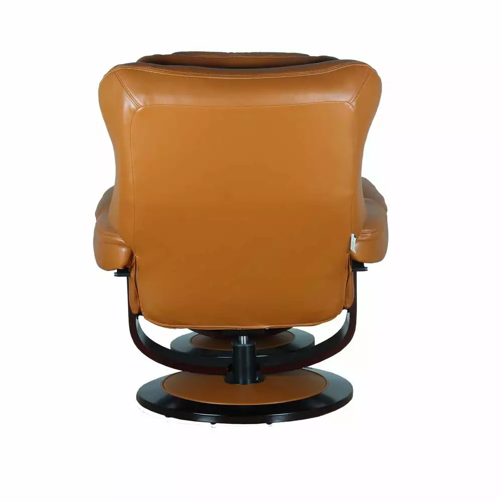 Barcalounger Roscoe Swivel Pedestal Recliner Ottoman Premium Leather