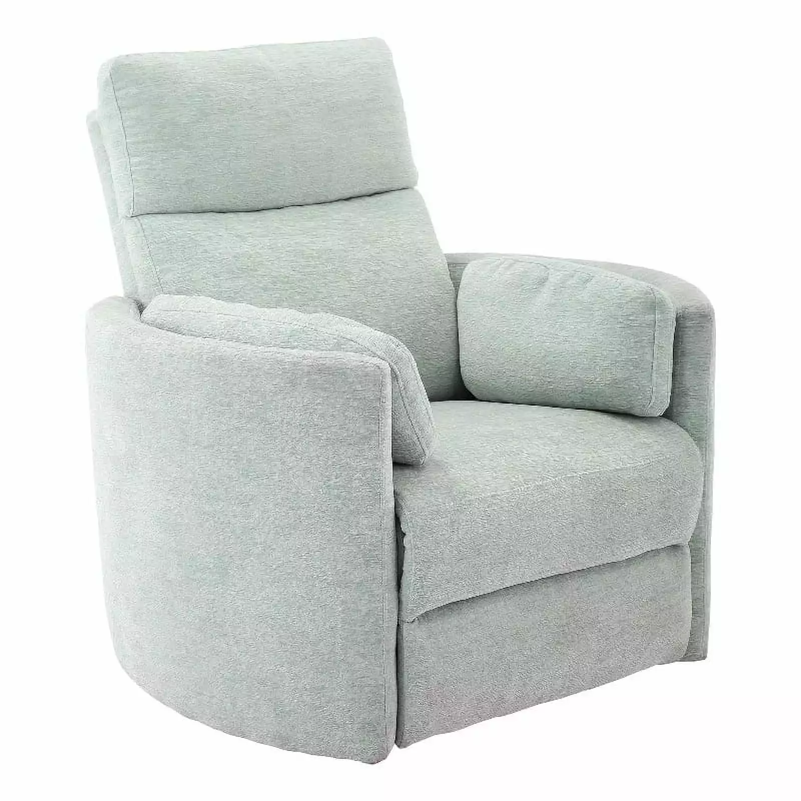 Bowery Hill Polyester Power Swivel Glider Recliner Windstream Green - Comfortable Swivel Chair