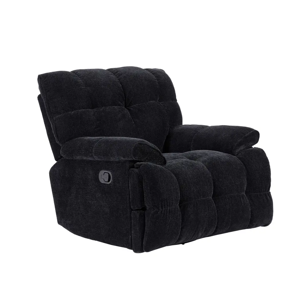 360 Degree Swivel Fabric Single Sofa Heavy Duty Reclining Chair Living Room Lounge Seating justone interior
