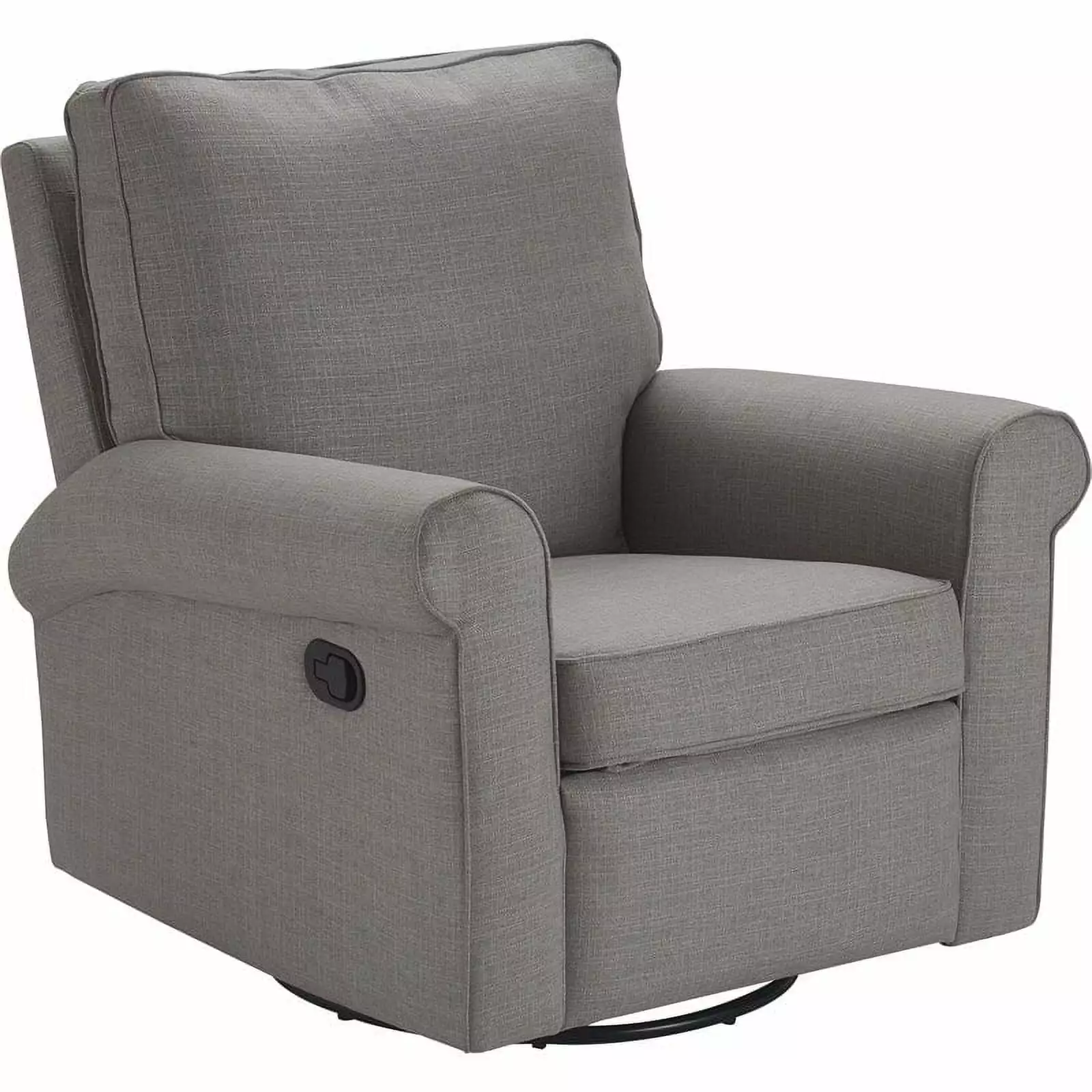 ClickDecor Hughes Swivel Recliner Chair Gray - Modern Living Room Seating Truly Home