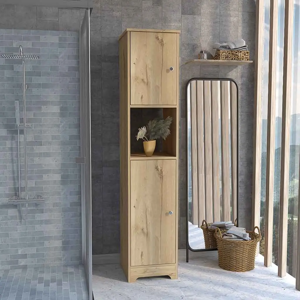 68.8 Inch Double Door Storage Cabinet Shelves - Light Gray Living Room Organizer rta mubles colombia