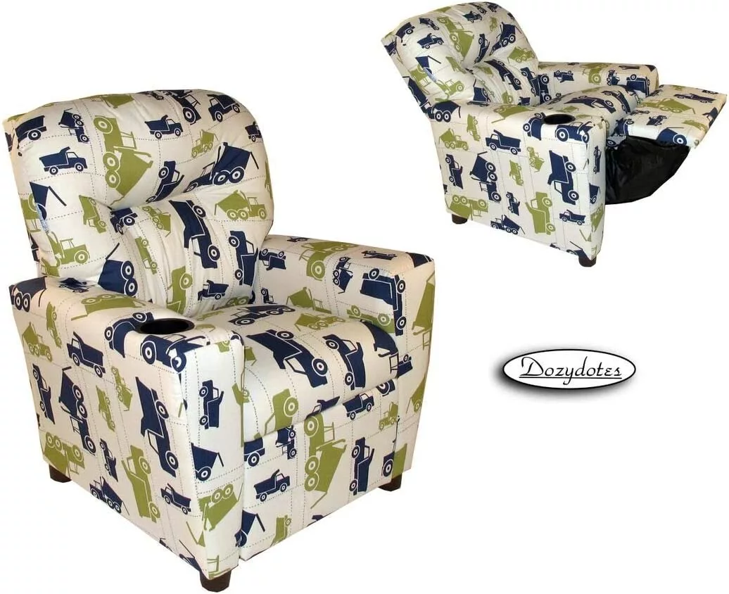 Cup Holder Recliner Dump Truck Design Fun Novelty Chair Dozydotes