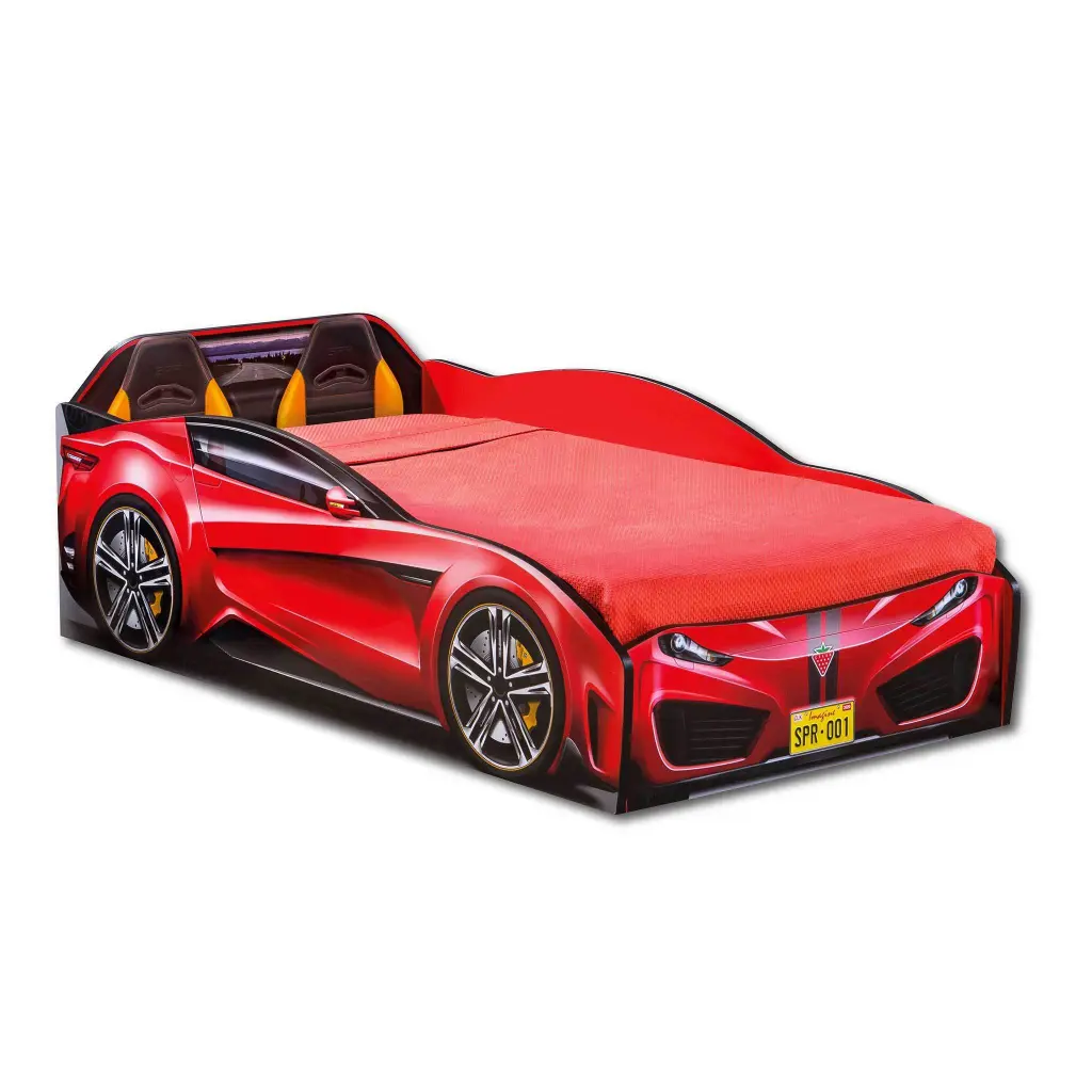 Speedy Toddler Race Car Bed Red Particle Board Kids Room atlas kids furniture