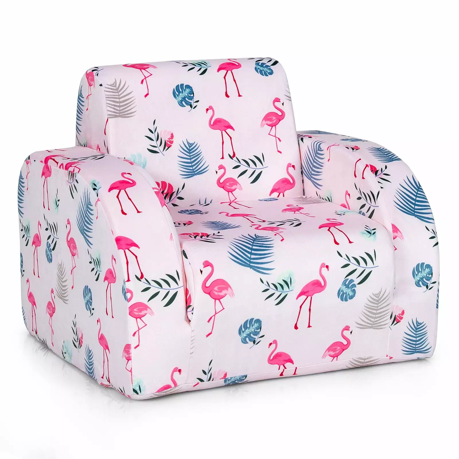 Infans 3--1 Convertible Kid Sofa Bed Flip-Out Chair Lounger Toddler Pink