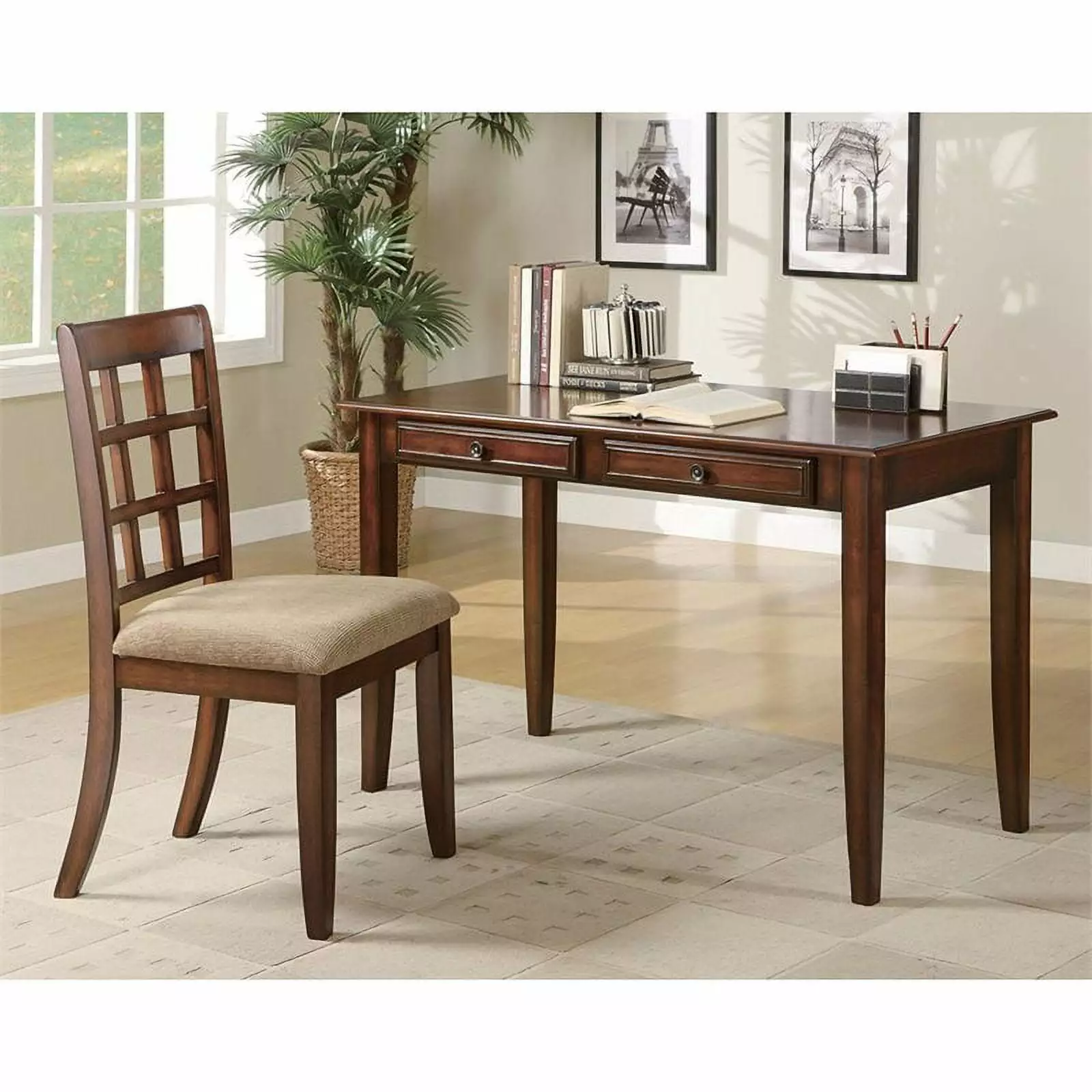 Coaster Versatile Chestnut Office Desk - Traditional Style Workstation Coaster Company