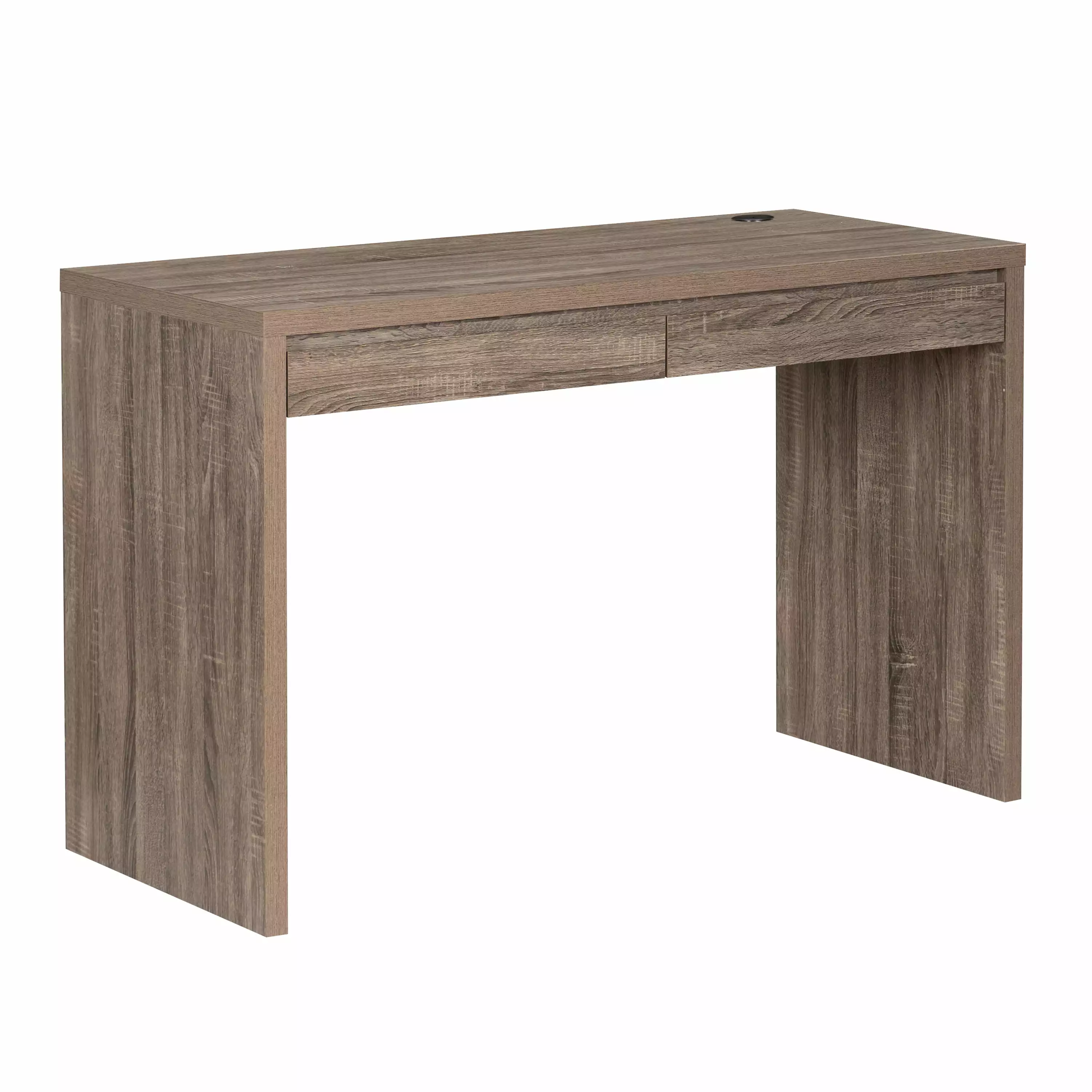 Linon Myrtis Mission 2-Drawer Writing Desk - Gray Traditional Style Study Table Solid Wood Frame