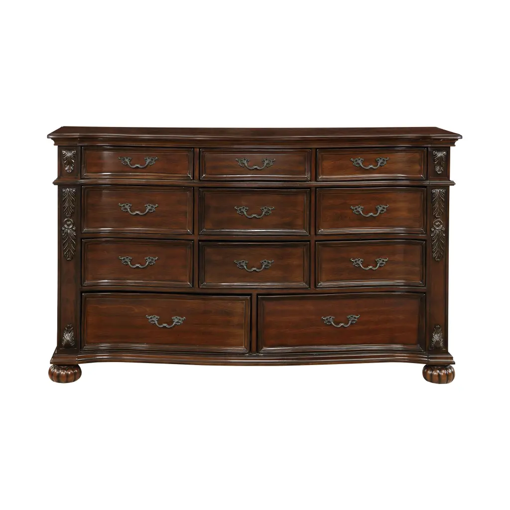 Timeless Traditional 1-Piece Dresser 11 Drawers Cherry Finish kanepe
