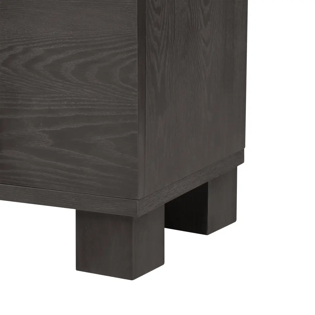 Wood Traditional Style Sideboard Adjustable Shelves and Gold Handles rnb