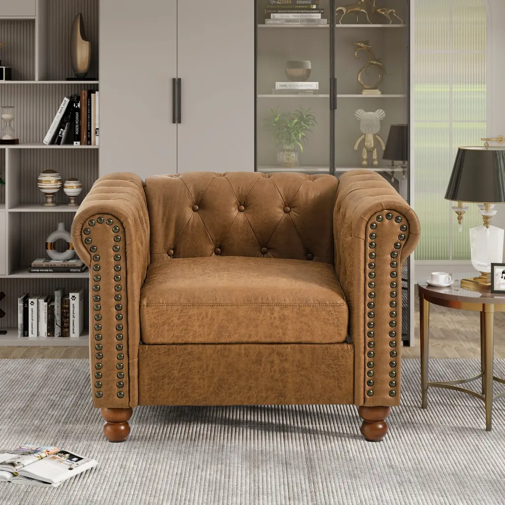 Timeless Traditional Living Room Upholstered Sofa High Tech Fabric ching hing-furniture