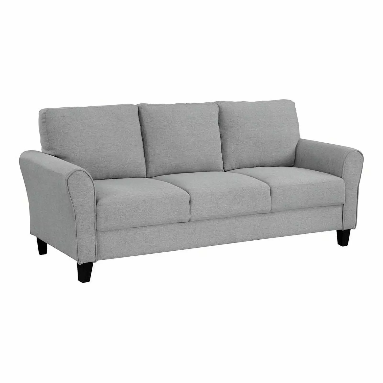 Lexicon 19 Transitional Solid Wood and Polyester Sofa Dark Gray/Black