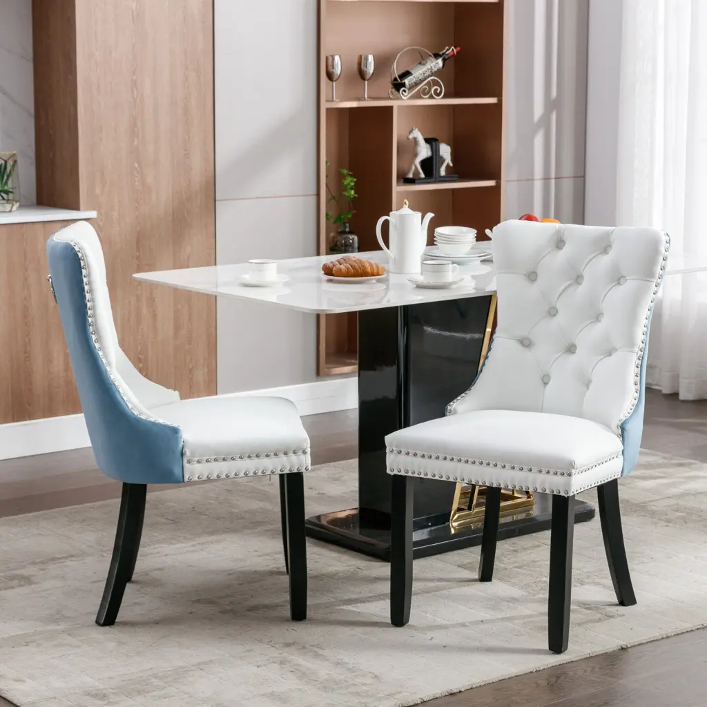 Nikki Gatherion Modern High End Tufted Solid Wood Contemporary PU Armchair a-a furniture