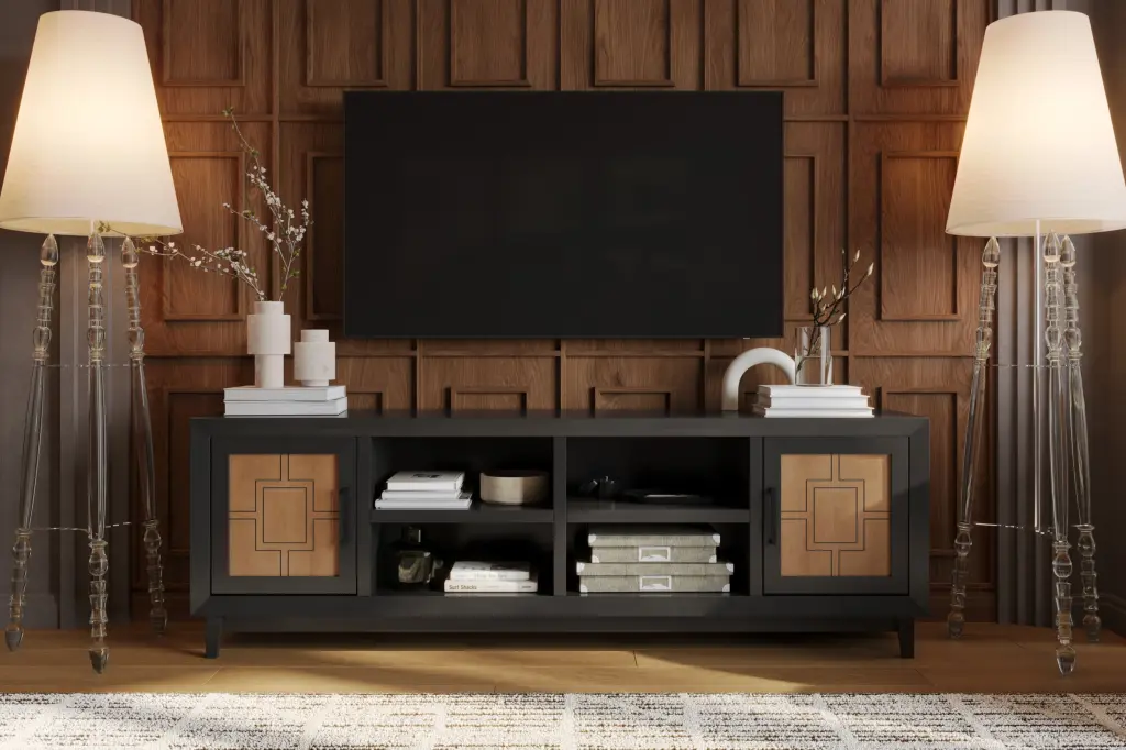 Ventura 86 Inch TV Stand TVs Up To 95 Inches No Assembly Required bridgevine home