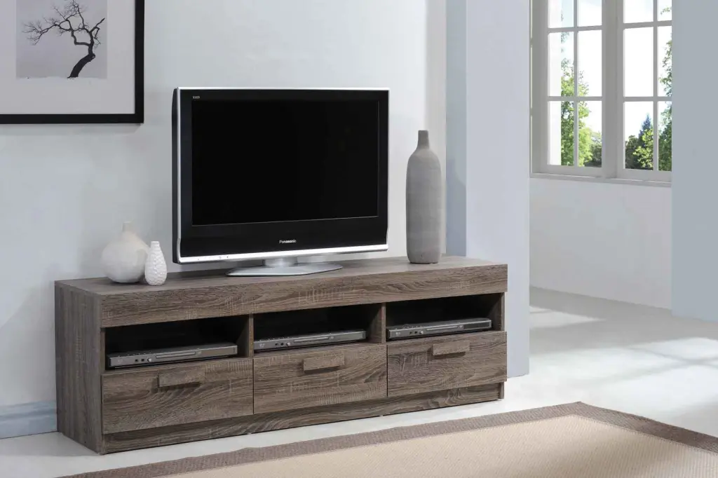 Rustic Oak TV Stand 60 Inches Living Room furniture max