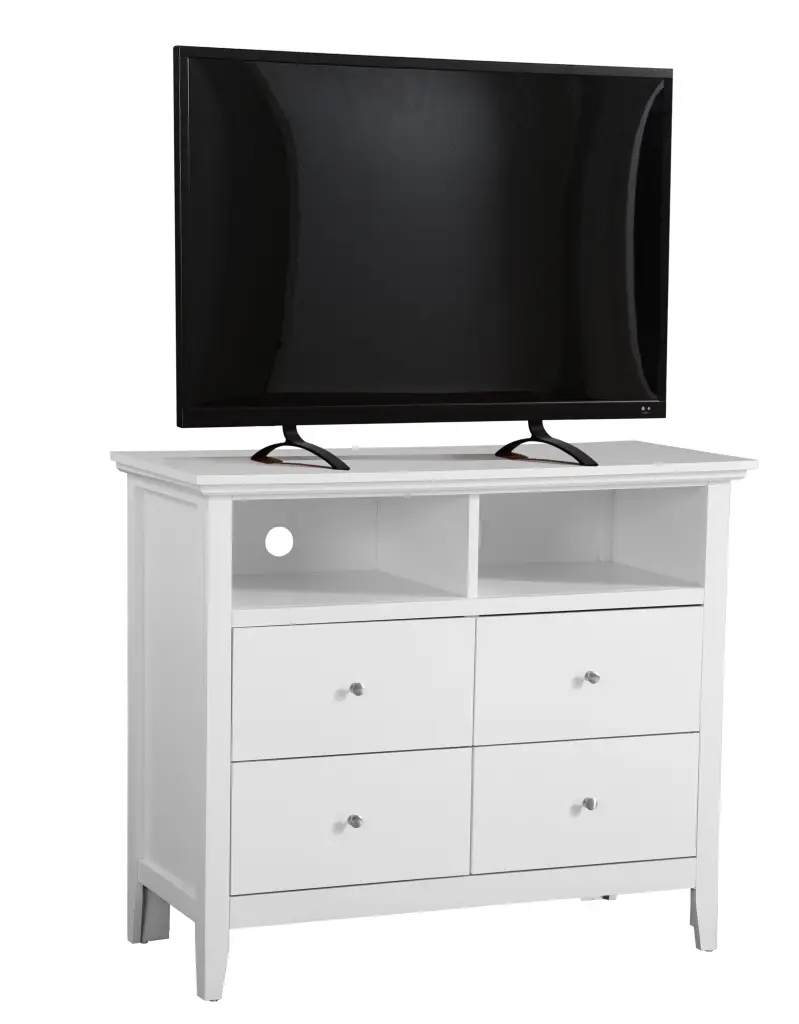 Hammond G5490 TV Media Chest White Particle Board Modern Design glory furniture