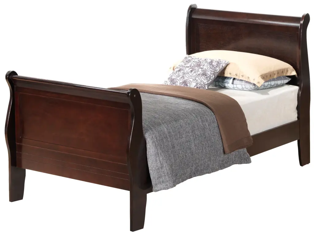 Louis Phillipe G3125A TB Twin Bed Cappuccino Beige Particle Board glory furniture