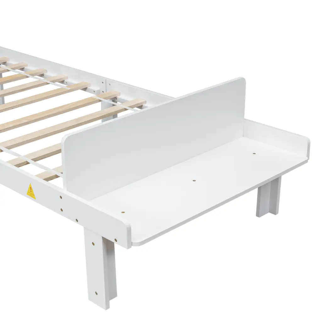 Twin Bed Footboard Bench White Wood Bedroom Furniture inspirit