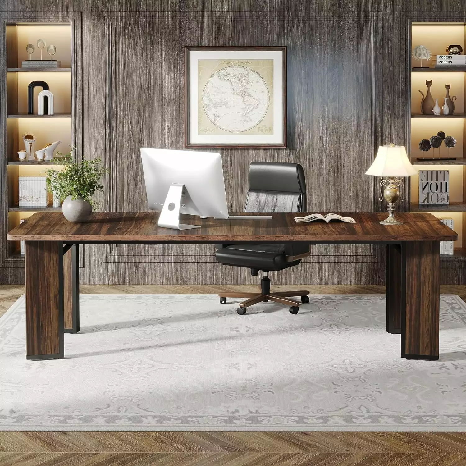 Tribesigns 78.7-Inch 2-Person Computer Desk 6.5FT Extra Large Rectangular Writing Table Home Office