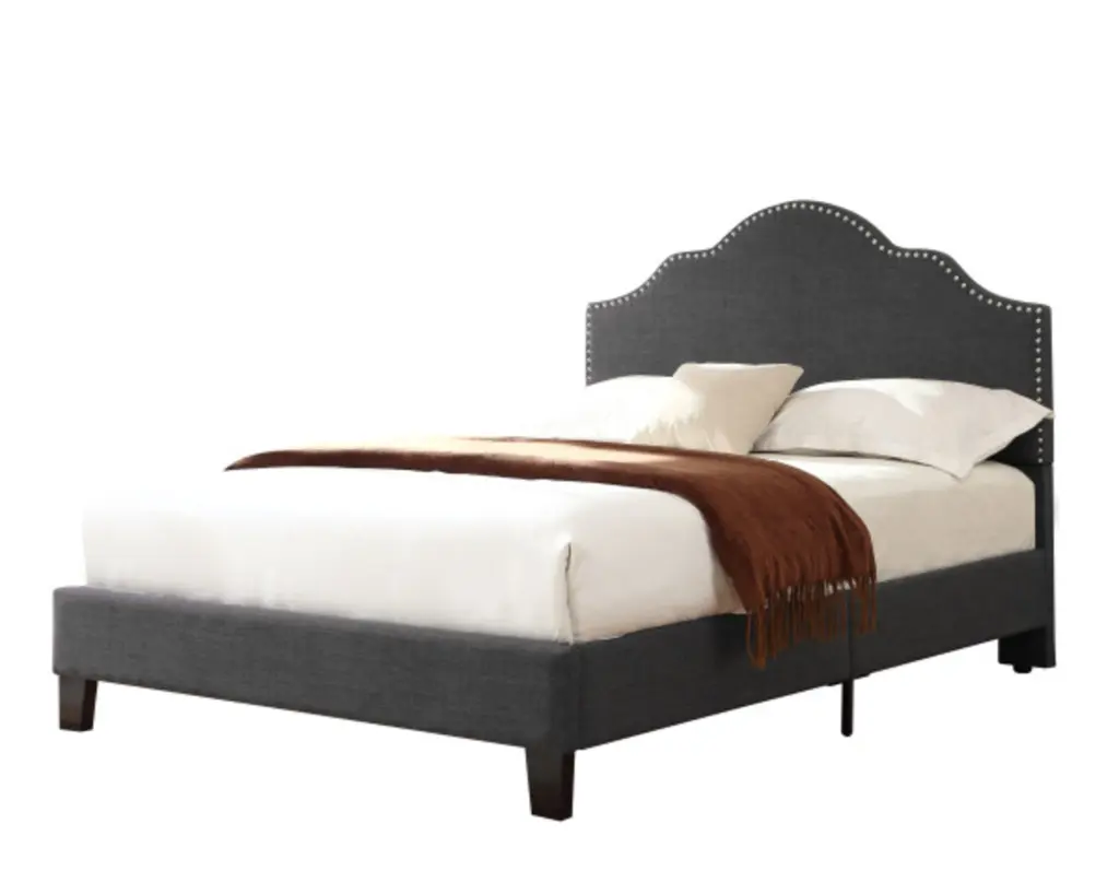 Kopa Gray Queen Upholstered Bed Foam and Solid Wood Frame wallace - bay