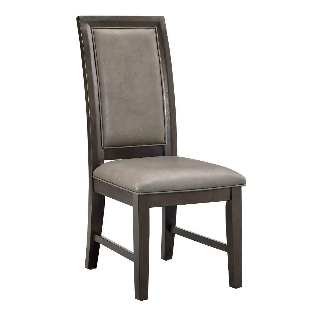 Beautiful Transitional 2 Piece Brown Upholstered Seat Back Cushion Dining Chairs Set kanepe