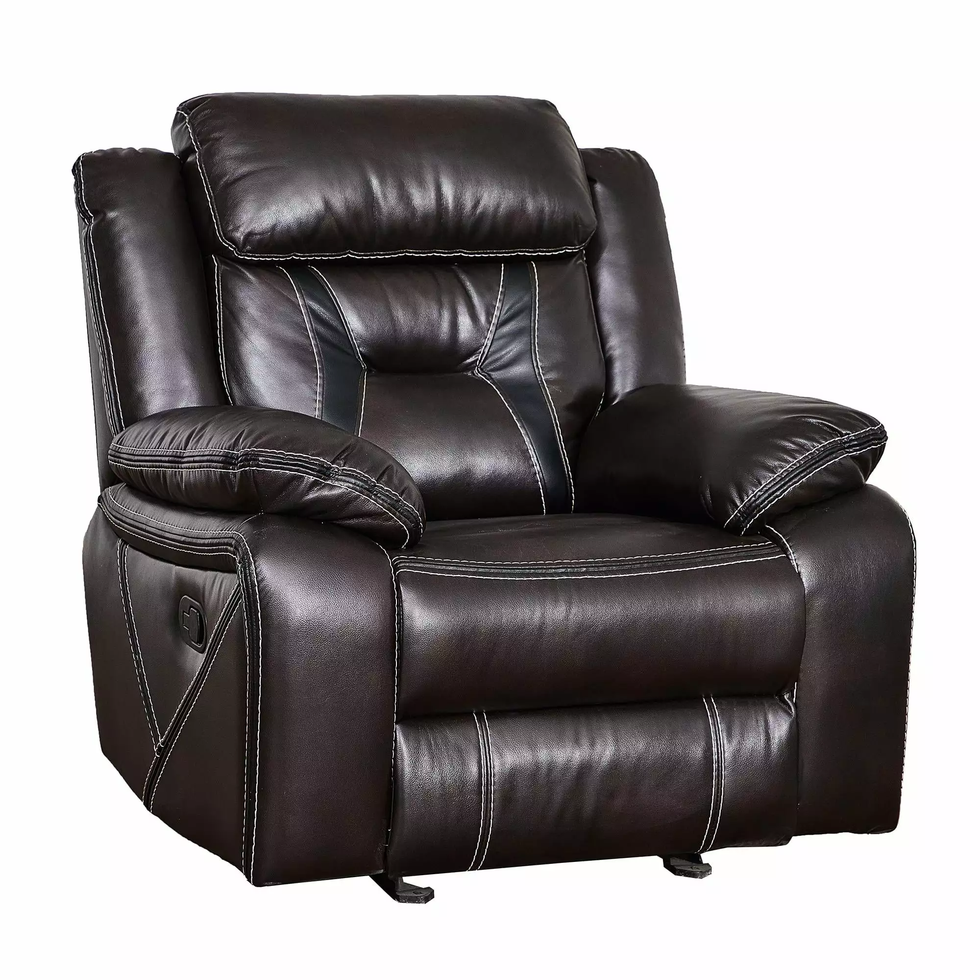 CCCCCAOLI Upholstered Recliner Faux Leather - Brown