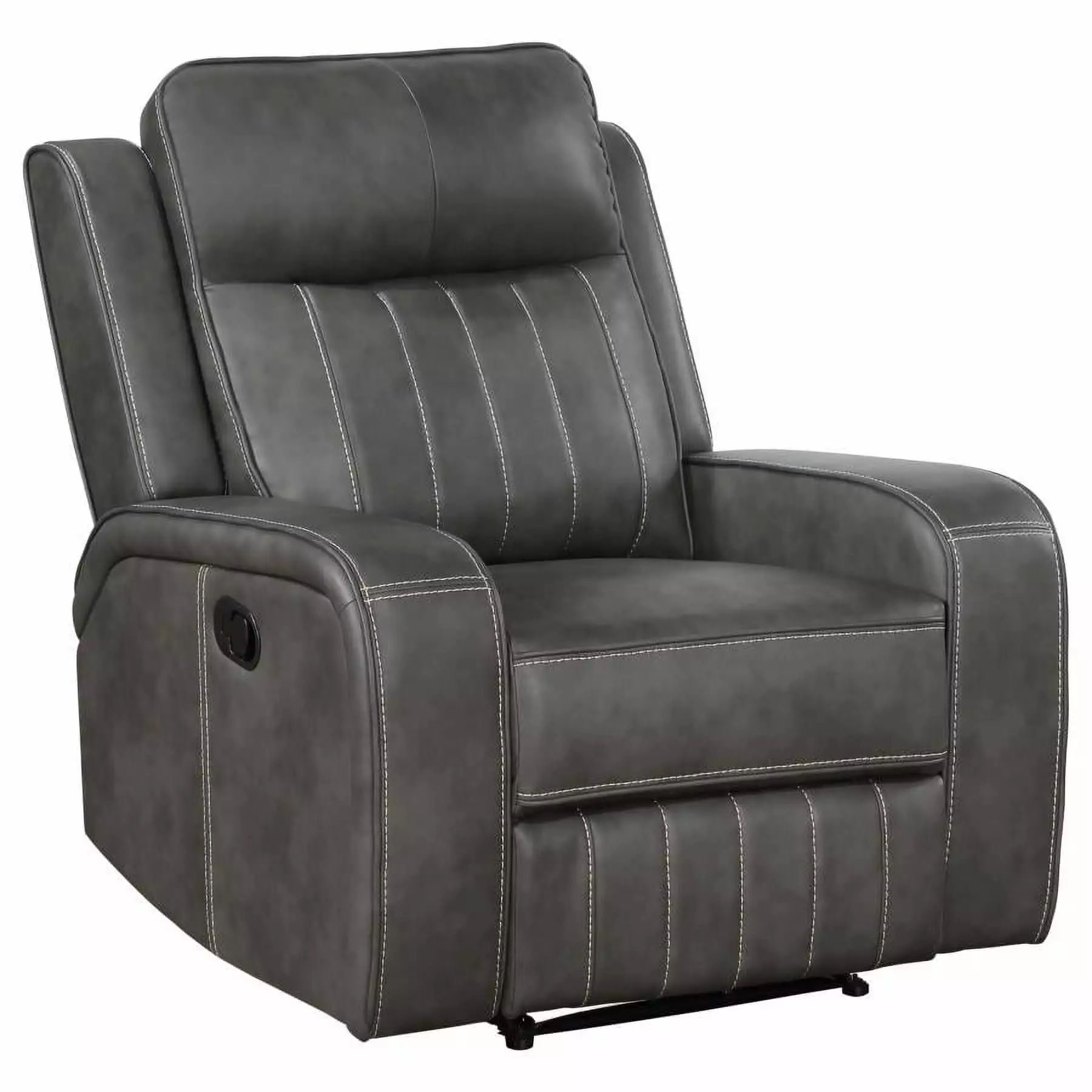 Raelynn Upholstered Recliner Chair Grey Plush Comfort Living Room Furniture Coaster Company