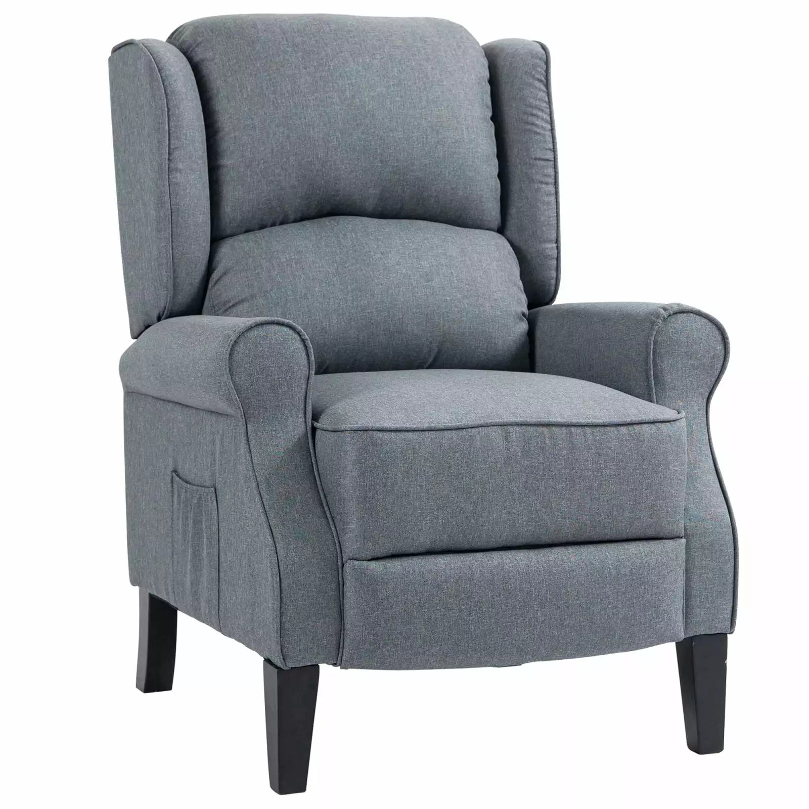 Miekor Furniture Modern Comfortable Upholstered Recliner Chair Grey Living Room W5U450
