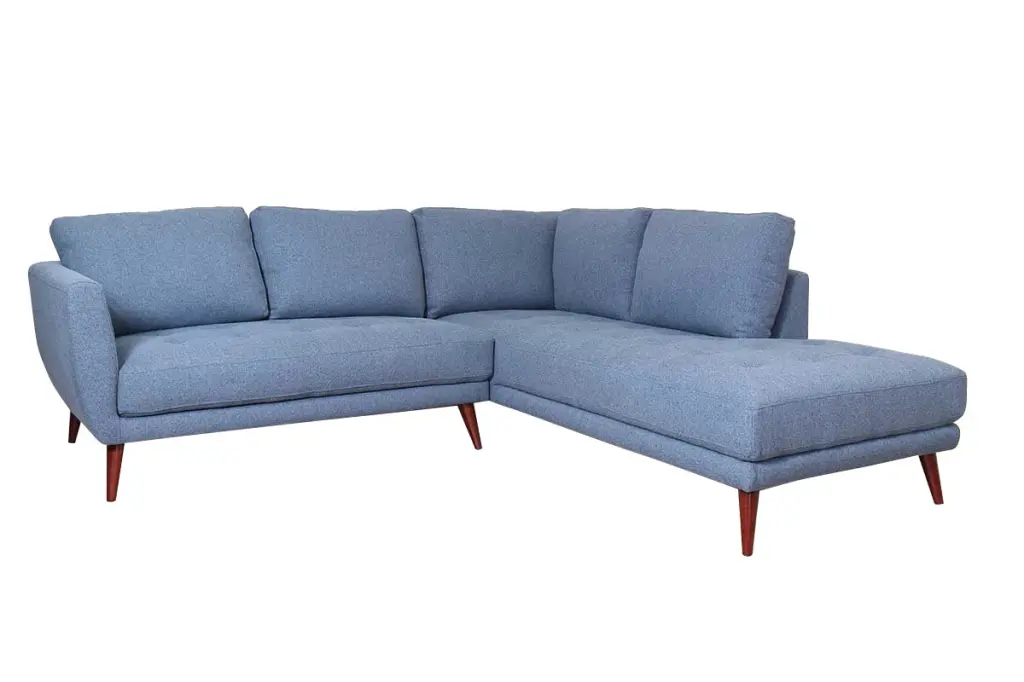 Casey Raf Sectional Denim Blue Upholstered Fabric western ace furniture- inc