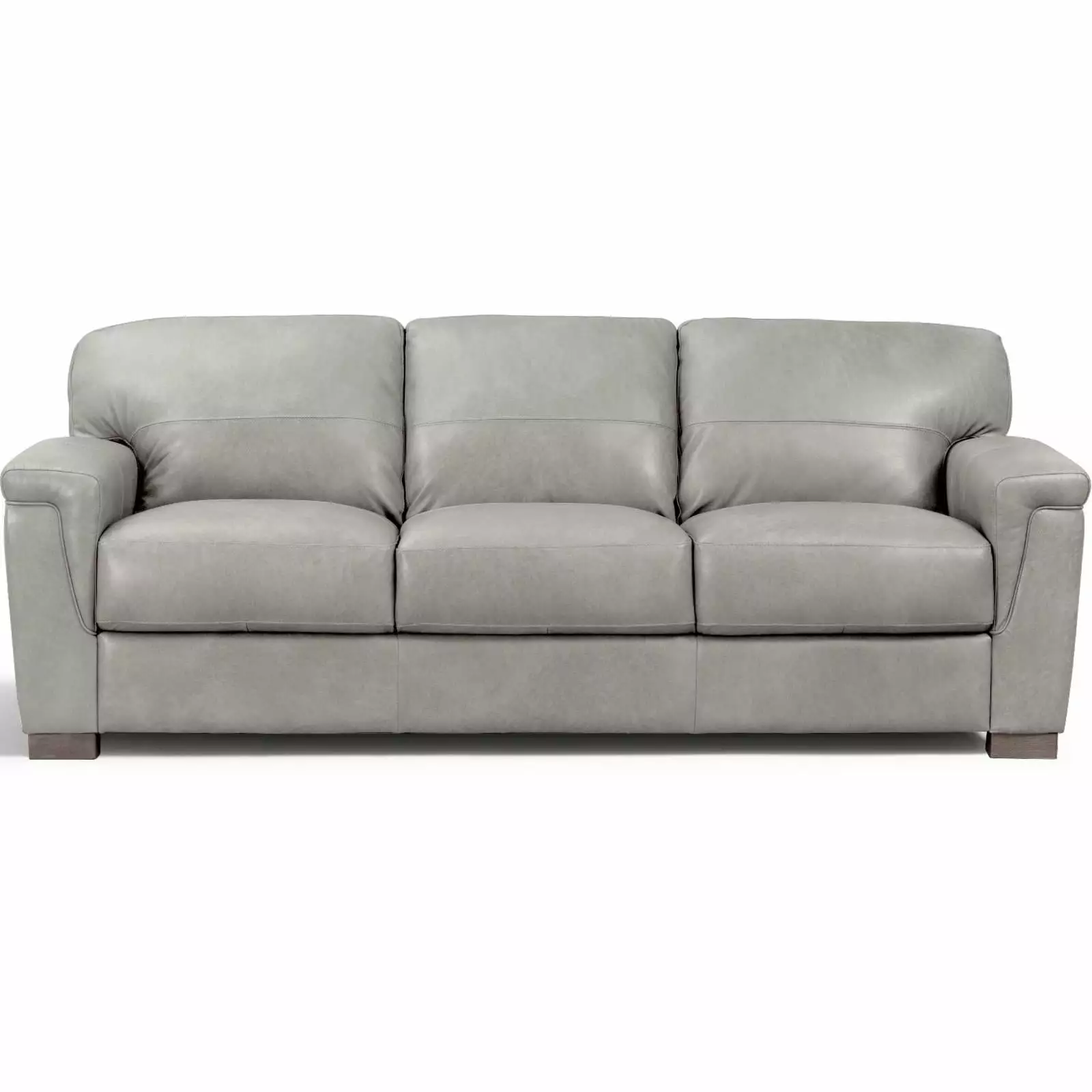 ACME Cornelia Upholstery Sofa Tapered Legs Pearl Gray Leather - Elegant Design Acme Furniture