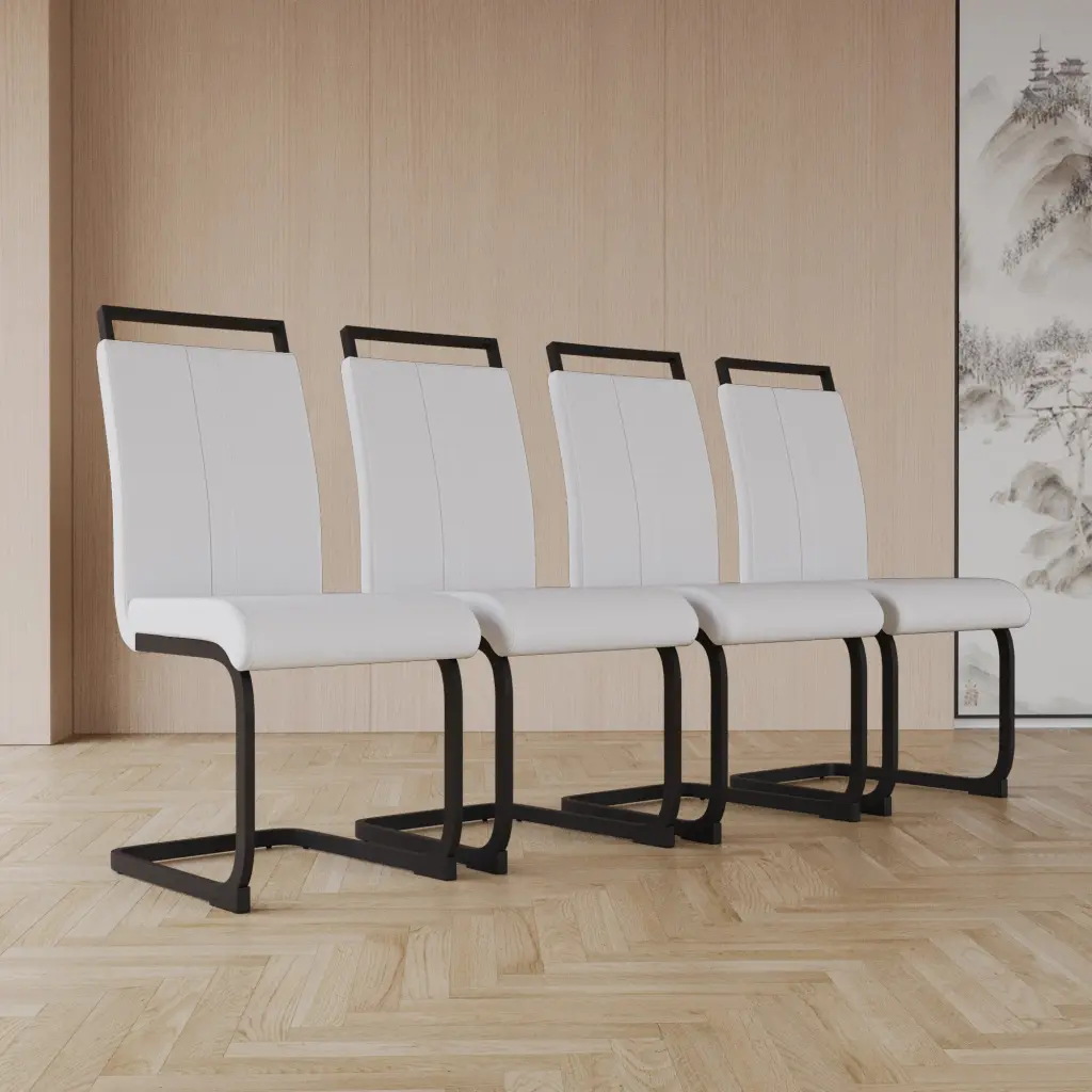 Modern Dining Chairs PU Faux Leather High Back Upholstered Side Chair nuoli furniture