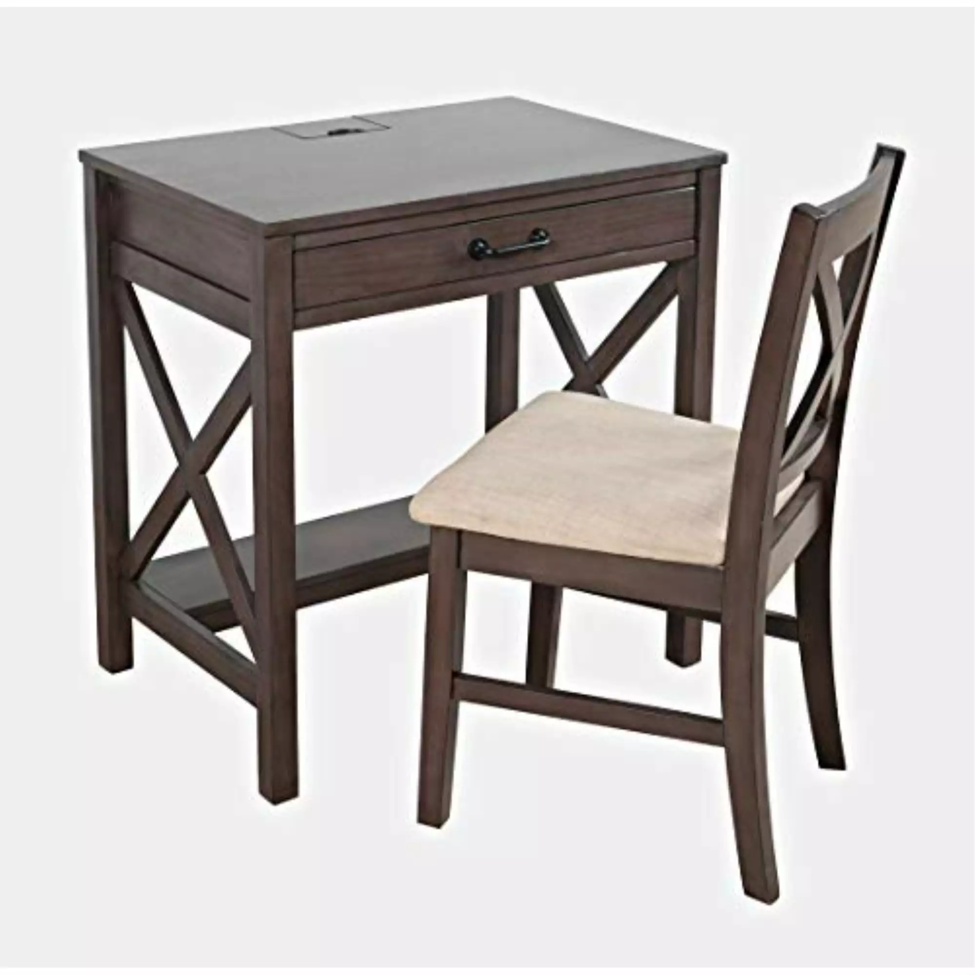 Jofran Hobson USB Charging Desk and Chair Set - Modern Home Office Furniture JOFRAN INC.