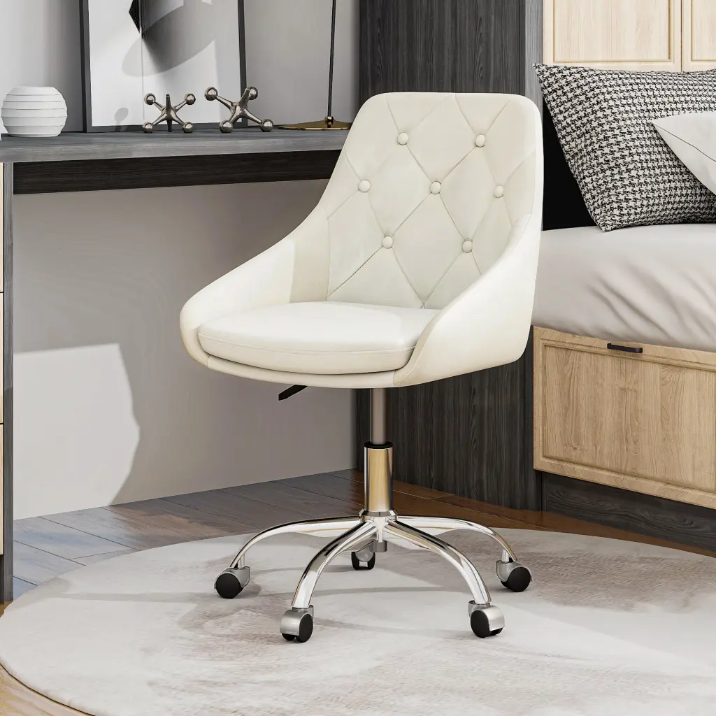 Modern Velvet Fabric Dining Chair Chrome Legs Set 4 rnb